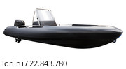 Motor boat isolated on white background. Стоковое фото, фотограф Яков Филимонов / Фотобанк Лори