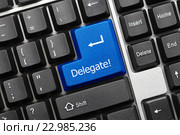 Концептуальная клавиатура - Клавиша "Delegate!" ("Делегировать!") Стоковое фото, фотограф Самохвалов Артем / Фотобанк Лори