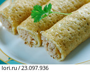 Baked Chicken Taquitos. Стоковое фото, фотограф Александр Fanfo / Фотобанк Лори