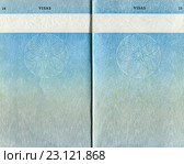 Pages for visas marks of old British Passport as background. Стоковое фото, фотограф FotograFF / Фотобанк Лори