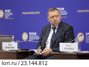 Олег Дерипаска - российский бизнесмен, миллиардер, владелец компании "Базовый элемент", президент Объединенной компании "Русал" на Петербургском международном экономическом форуме ПМЭФ-2016. Редакционное фото, фотограф Игорь Долгов / Фотобанк Лори