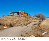 Село Усть-Уса, Усинский район,Коми (2016 год). Стоковое фото, фотограф Сергей Гаврилов / Фотобанк Лори