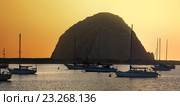 Закат в  Морро Бей, Калифорния, США (2016 год). Стоковое фото, фотограф NataMint / Фотобанк Лори