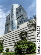 Башня  Nordstar с тыльной стороны на Беговой улице в Москве (2016 год). Редакционное фото, фотограф Виктор Тараканов / Фотобанк Лори
