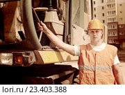 Portrait of tractor operator. Стоковое фото, фотограф Яков Филимонов / Фотобанк Лори