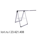 Collapsible clotheshorse isolated on the white background. Стоковое фото, фотограф Elnur / Фотобанк Лори
