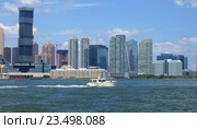 Вид на Манхеттен с катером, Нью-Йорк, США (2016 год). Стоковое фото, фотограф Валерия Попова / Фотобанк Лори