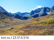 Горный Алтай, Усть-Коксинский район, долина реки Акчан осенью. Стоковое фото, фотограф Овчинникова Ирина / Фотобанк Лори