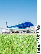 Baku - AUGUST 27, 2016: AZAL airplane boarding. on August 27 in. Редакционное фото, фотограф Elnur / Фотобанк Лори