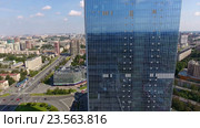 Высотка Leader Tower с зеркальными фасадами на площади Конституции. Санкт-Петербург (2016 год). Редакционное видео, видеограф Кекяляйнен Андрей / Фотобанк Лори