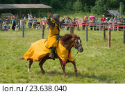 Рыцарский турнир. Реконструкция 13 века. "Риттервег - турнир добродетелей". Ritter Weg - Путь рыцаря 2016. Редакционное фото, фотограф Алексей Бок / Фотобанк Лори