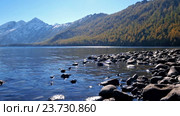 Алтай, Нижнее Мультинское озеро / Stones on the bottom of Lower Multinskoe lake in Altai. Стоковое видео, видеограф Сергей Пристяжнюк (Serg Zastavkin) / Фотобанк Лори