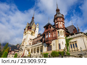 Замок Пелеш в Синае, Румыния. Стоковое фото, фотограф Сергей Старуш / Фотобанк Лори