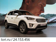 Внедорожный автомобиль Hyunday Creta на Московском международном автомобильном салоне (2016 год). Редакционное фото, фотограф Роман Коротков / Фотобанк Лори