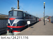Тепловоз ТЭ7-013 в музее Октябрьской железной дороги. Санкт-Петербург (2016 год). Редакционное фото, фотограф Виктор Карасев / Фотобанк Лори