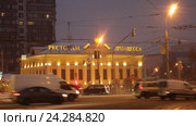 Москва, Электрозаводской мост и транспорт (2016 год). Редакционное видео, видеограф Дмитрий Неумоин / Фотобанк Лори