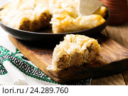 Бурек, традиционный турецкий мясной пирог. Стоковое фото, фотограф Зоряна Ивченко / Фотобанк Лори