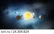 System of planets . Mixed media. Стоковое фото, фотограф Sergey Nivens / Фотобанк Лори
