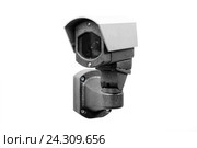 CCTV камера на белом фоне. Стоковое фото, фотограф Зайцев Алексей / Фотобанк Лори