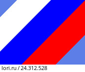Флаг России на голубом фоне. Стоковая иллюстрация, иллюстратор Владимир Сорокин / Фотобанк Лори