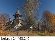Часовня Николая Чудотворца в Тамбицах (Карелия) (2016 год). Стоковое фото, фотограф Самохвалов Артем / Фотобанк Лори