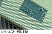 CPU socket close up view. Стоковое видео, видеограф Гурьянов Андрей / Фотобанк Лори