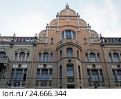 Рига, Бривибас 69, элементы здания, неоренессанс, модерн. Стоковое фото, фотограф Andrejs Vareniks / Фотобанк Лори