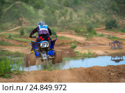 Широков Дмитрий 27 (Вологда),класс ATV, 4 Этап Кубока XSR-MOTO.RU по Кантри Кроссу, мотопарк Вельяминово. Репортаж (2016 год). Редакционное фото, фотограф Pukhov K / Фотобанк Лори