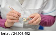 Dental technician working. Стоковое фото, фотограф Iordache Magdalena / Фотобанк Лори