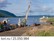 Summer day landscape with Tanker Ship, Bulk Carrier. Стоковое фото, фотограф Оксана Владимировна Грачева / Фотобанк Лори