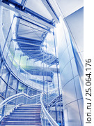 Staircase stainless - escalator inside view with no people. Стоковое фото, фотограф Vitas / Фотобанк Лори