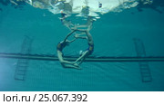 Underwater view of Synchronized Swimming. Стоковое видео, видеограф Некрасов Андрей / Фотобанк Лори