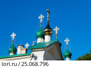 Купола Церкви Благовещения Пресвятой Богородицы Никольского монастыря. Переславль-Залесский (2015 год). Стоковое фото, фотограф Александр Щепин / Фотобанк Лори