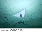 Diving ice-hole, icedivind in like, Alexandrovsky like, Ukraine. Стоковое фото, фотограф Некрасов Андрей / Фотобанк Лори