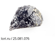 Dark obsidian on a white background. Стоковое фото, фотограф Елена Абдураманова / Фотобанк Лори