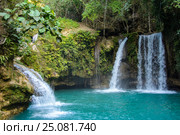 Kawasan Falls on Cebu island in Philippines. Стоковое фото, фотограф Ершов Максим / Фотобанк Лори