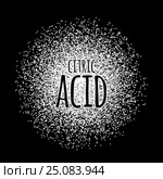Citric acid as a white powder vector illustration. Стоковая иллюстрация, иллюстратор Павлов Максим / Фотобанк Лори