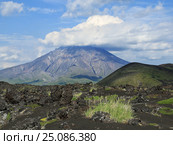 Вулкан Большая Удина.Russia, Kamchatka Mountain Volcano Bolshaya Udina. Стоковое фото, фотограф Геннадий Теплицкий / Фотобанк Лори