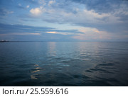 Beautiful seascape at sunset with reflection. Стоковое фото, фотограф Анна Костенко / Фотобанк Лори