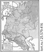 Европейская часть СССР. Карта урожайности (средний многолетний урожай в пудах с десятины) Стоковая иллюстрация, иллюстратор Макаров Алексей / Фотобанк Лори