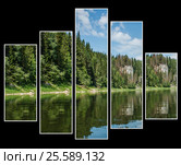Коллаж. Река Чусовая. Стоковое фото, фотограф Александр Агафонов / Фотобанк Лори