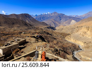View of the mountains from the temple in the village jharkot (2016 год). Стоковое фото, фотограф Михаил Пряхин / Фотобанк Лори