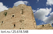 Medieval Castle of Kritinia in Rhodes, Greece, Dodecanese: On a hill of 131m above the village of Kritinia, northern Rhodes, there are the ruins of a Medieval Castle (2017 год). Стоковое видео, видеограф Владимир Журавлев / Фотобанк Лори