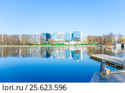 Svisloch River flows in Minsk and creates scenic spots. Belarus. (2016 год). Стоковое фото, фотограф Сергей Ляшенко / Фотобанк Лори