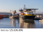 Изыскательское судно Ocean Alliance компании Oceaneering (2017 год). Редакционное фото, фотограф Алексей Шматков / Фотобанк Лори