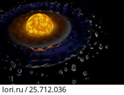 Star planet habitable zone liquid water 3d illustration. Стоковая иллюстрация, иллюстратор Евгений Забугин / Фотобанк Лори