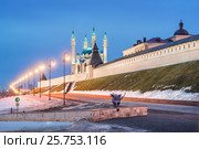 Зимний вечер в Казани Winter evening in Kazan (2017 год). Редакционное фото, фотограф Baturina Yuliya / Фотобанк Лори
