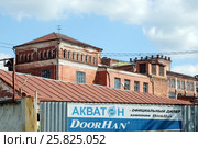 Павлово-Посадский камвольный комбинат, улица Корневская, 1, Московская область, город Павловский Посад (2016 год). Редакционное фото, фотограф stargal / Фотобанк Лори