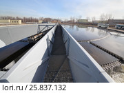 Wastewater treatment is carried out in aeration tanks of propellant. Стоковое фото, фотограф Losevsky Pavel / Фотобанк Лори