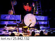 MOSCOW - APR 25, 2015: Show Saint-Exupery - Towards Stars by letters Consuelo and Antoine de Saint-Exupery, and fragments of Little Prince by Roman Viktyuk in theater of Vysotsky. Редакционное фото, фотограф Losevsky Pavel / Фотобанк Лори